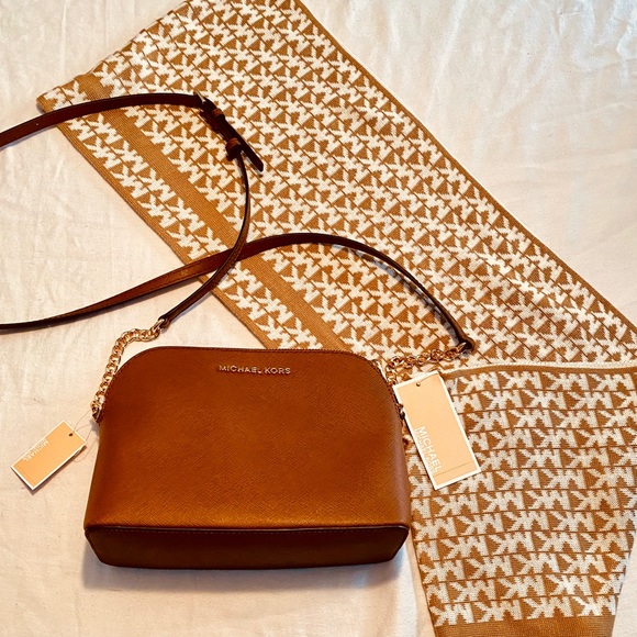 MICHAEL Michael Kors Handbags - Michael Kors Crossbody Purse and Scarf NWT